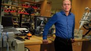 Pierre Dupont standing in pediatric surgical research lab at Boston Children's Hospital