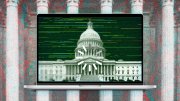 A graphic of a U.S. federal buildings with 