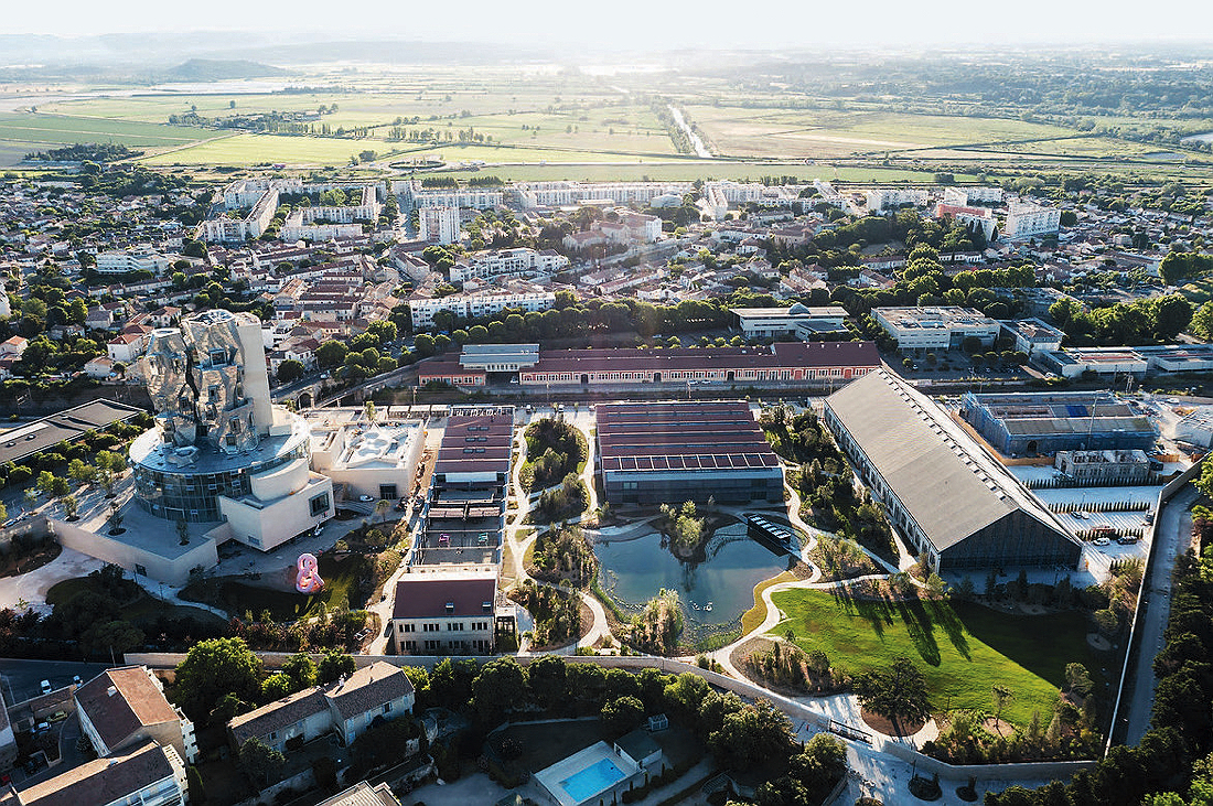 View of the park from above