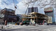 Buildings under construction on the enterprise research campus