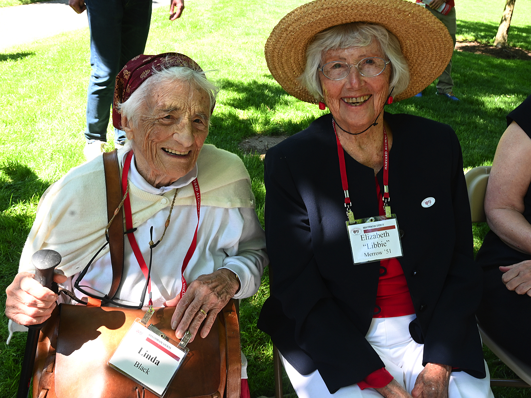 Two women sitting 