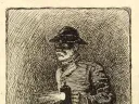 A man holding a revolver and lantern, wearing a hat and coat, appears to be walking cautiously.
