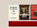 Three book covers displayed on a light background, featuring titles and authors.